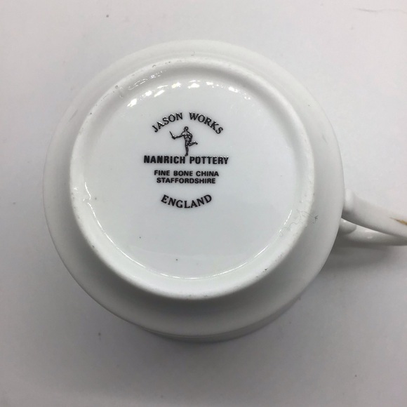 Jason Works Nanrich Pottery Fine Bone China Tea Cup & Saucer England Dogwood - Picture 10 of 10